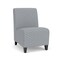 Lesro Siena Lounge Reception Armless Guest Chair, Black, RS Fog Upholstery SN1102 - alternate 1